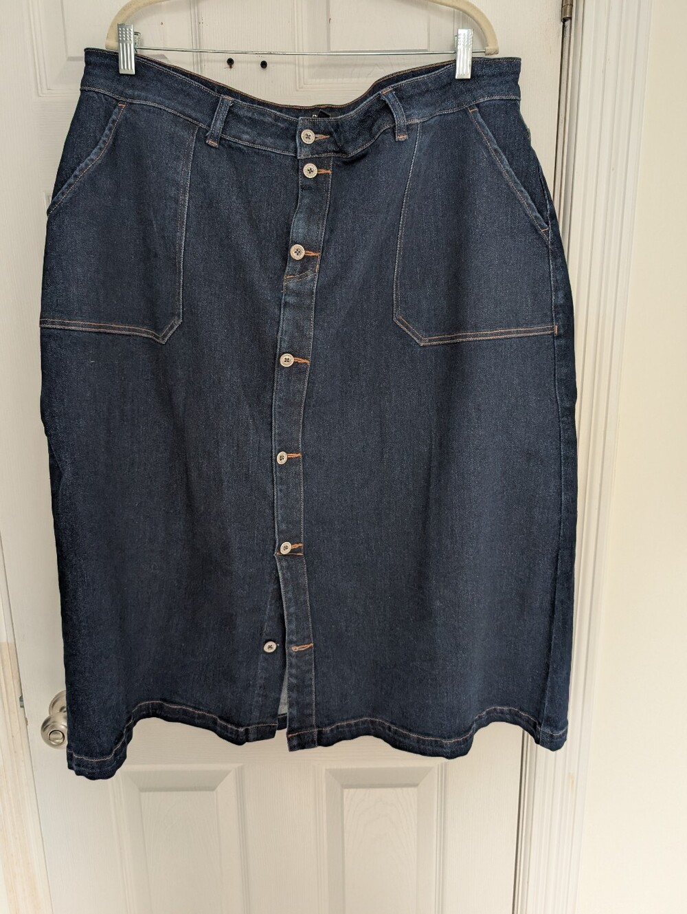 Universal Standard A-Line Denim Midi Skirt